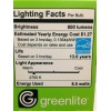 Greenlite 8.5W LED 60W Equivalent, Dimmable, 2700K, 4 Pack, 15,000