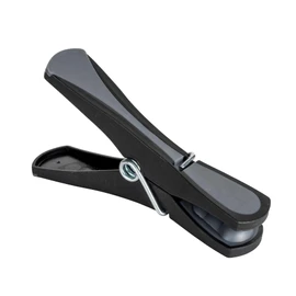 Wäscheklammern Mod. Bolt 24er Set extra Lange 8 cm Spannweite 4 cm Rutschhemmende Gummierung aus recyceltem Kunststoff schwarz Maße 8 x 4 x 1,7 cm