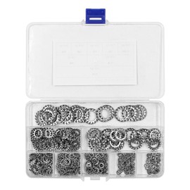 300 Pcs NUZAMAS External Tooth Star Lock Washers Assortment Set 304 Stainless Steel 8 Size M2 M3 M4 M5 M6 M8 M10 M12 for Fasteners Screws