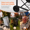 Meyoppm Metal Trash Bag Holder, Adjustable 30-50 Gallon Leaf Bag