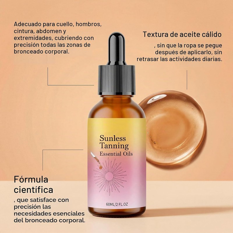 Bluemega Aceite Corporal Bronceador para Oscurecimiento de la Piel