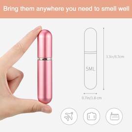 Boao 40 Pcs Refillable Perfume Atomizer Perfume Bottle Travel Bulk Portable Mini 5 ml Spray Bottle Compatible with Dispenser Pump Transfer Tool for Cruise Travel Outgoing