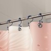 Titanker Shower Curtain Hooks Rings, Rust-Resistant Metal Double Glide Shower