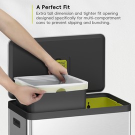 EKO Easy-Dispense Roll 80 Count Extra-Strong Drawstring Tall Kitchen Trash Bag, 8-9.5 Gallon Trash Bag (30.3L-36L) 1 Pack White, Code E