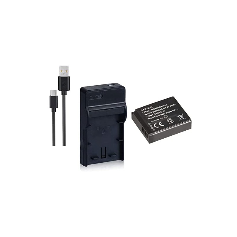 NinoLite 3点セット DMW-BLH7 互換 バッテリー +USB型 充電器 +海外用交換プラグ dc120dmwblh7