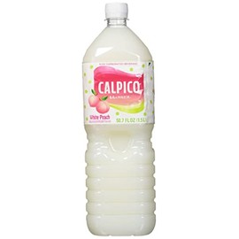 Calpico Soft Drink, White Peach, 50.7 Ounce (Pack of 8)