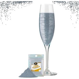 Twinkle My Drink® Moonlight Silver Premium Edible Glitter for Drinks | Christmas Drink Decorations | Wedding Drink Decorations | 5g up to 25 Servings