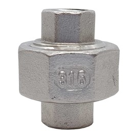 AF Hydro Stainless Steel SS316 Union Pipe Fitting, 1/2''NPT Female Thread, Pressure Rating up to 150 PSI, Class 150 Connector Adapter