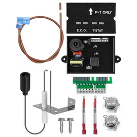 JUFZQO Upgrade RV Water Heater Replacement Parts Spare Kit Fit for Atwood, 91365 RV Water Heater Circuit Board, 91447 Thermal Cut Off and Thermostat Kit, 93868 Spark Probe Igniter Electrode