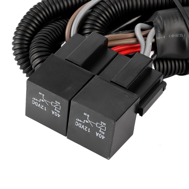 Car LED Light Headlight Wiring Harness Lighting Boost With For