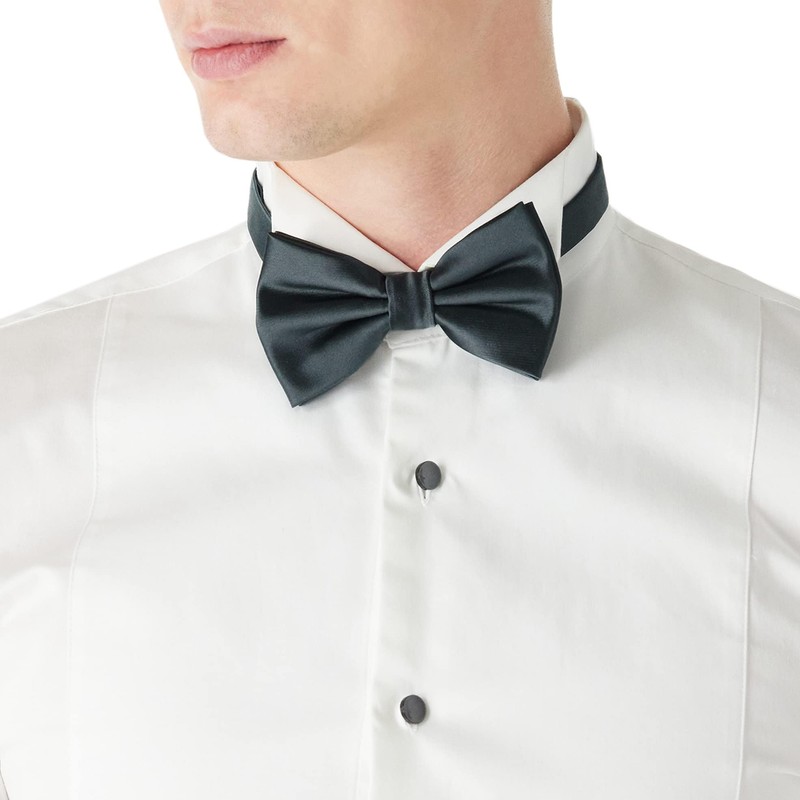 DonDon Men's Handmade Silk Look Bow Tie 12 x 6