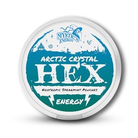 Mystics Caffeine Energy Pouches 15 Count Per Can, 100mg Caffeine Pouch for Athletes, Fitness Enthusiasts, Gamers, Gym Sports, Zero Sugar and No Calories Spearmint HEX