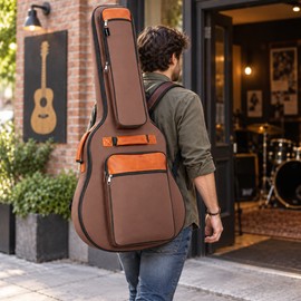 Acoustic Guitar Gig Bag for Travel – Padded Water-Resistant Carry Case for 39–41 Inch Guitars