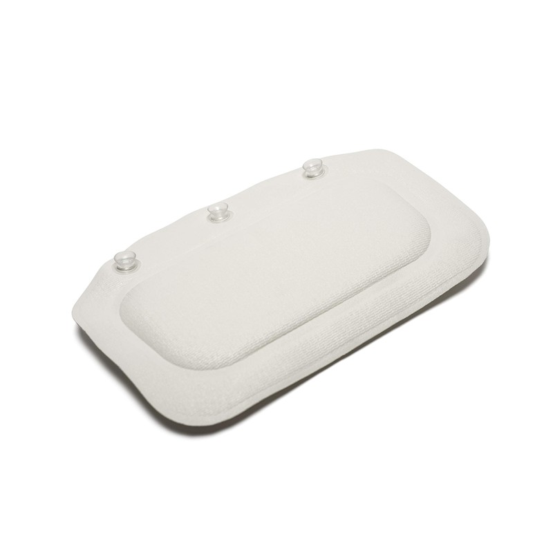 Croydex Bath Pillow, White (BG2070-22), Non-Slip Bath Pillow, 21 x