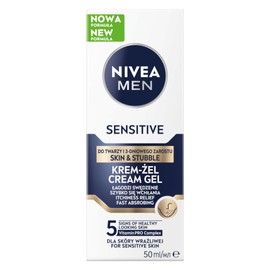 NIVEA MEN Sensitive Creme-Gel für Gesicht und 3-Tage-Barn, 50 ml
