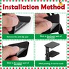 Sfcddtlg 6 Pcs Black Metal Christmas Stocking Holders - Adjustable