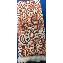 RACHAEL RAY CUCINA KITCHEN TOWELS (2) ORANGE BURGUNDY 100% COTTON 16 X 26 NWT