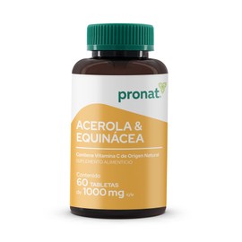 Pronat | Acerola & Equinacea ADULTO - 60 tabletas de 1000 mg cada una