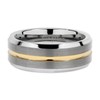 100S JEWELRY Tungsten Rings for Men Two Tone Silver Wedding