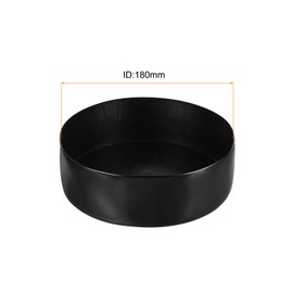 sourcing map 180mm(7") Rubber End Caps, Round Vinyl Plug Insert Plastic End Caps for Tubing, Fence, Pipe Post, Furniture, Railing, Black