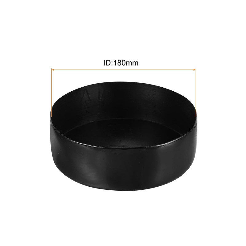 sourcing map 180mm(7") Rubber End Caps, Round Vinyl Plug Insert