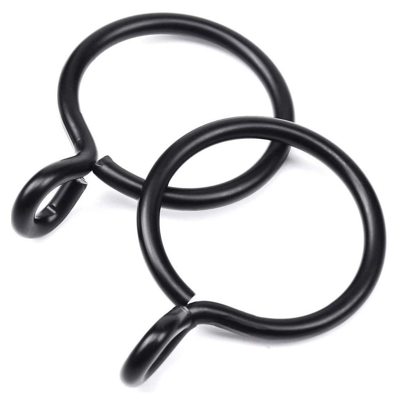 Curtain Rings with Eyelet - 1.7" Metal Ring for Curtain