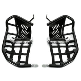 KUAFU Nerf Bars Compatible with All Years Kawasaki KFX 700 Aluminum Net Side Step Bar Black