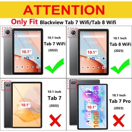 XITODA Protective Case for Blackview Tab 7 WiFi/Blackview Tab 8 WiFi/Blackview Tab 70 WiFi (2023) 10 Inch, Protective with Stand Function Smart Cover Case, Blue
