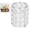 Crystal Makeup Brush Holder European Style Rounded Crystal Glass Cosmetic