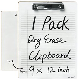 Lined Dry Erase Clipboards 9x12 Reusable Whiteboards for School Office