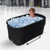 FiueStur Foldable Ice Bath Tub Large Oval Insulated Portable Bath