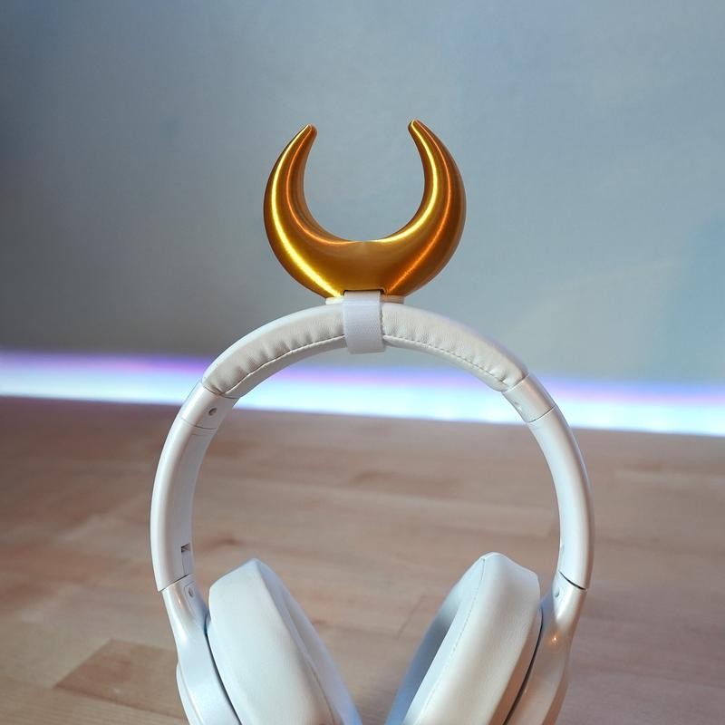 Crescent Moon for Headphones - Product Style: Solid Silver