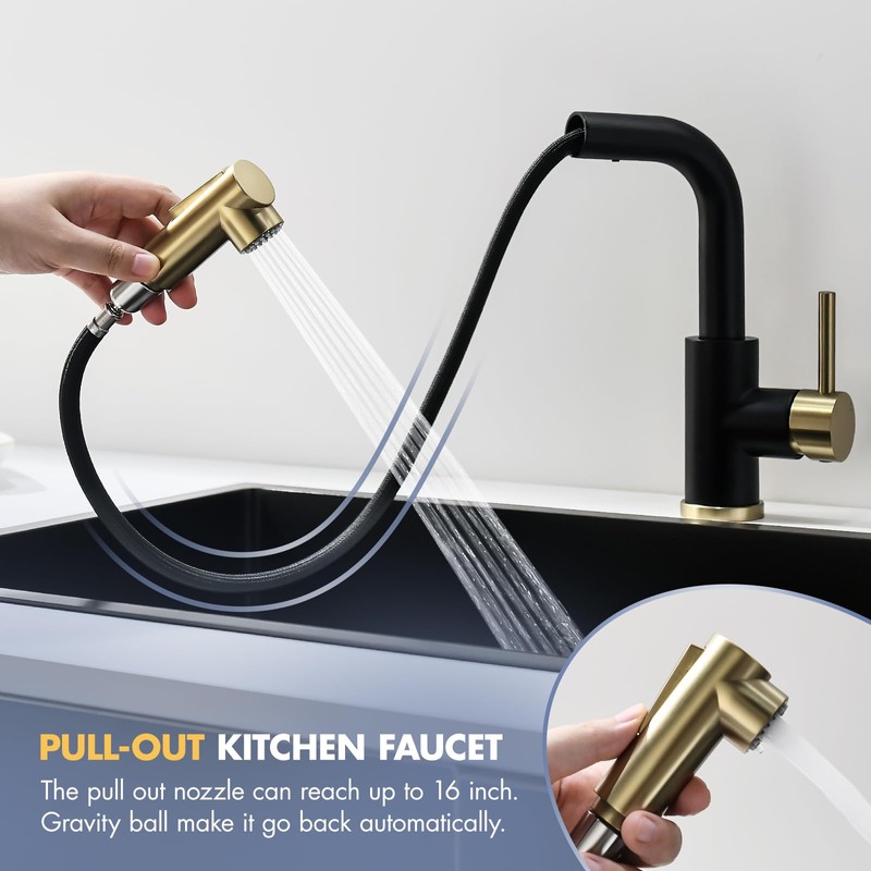 GIMILI Modern Bar Sink Faucet for Kitchen Sink Single Handle