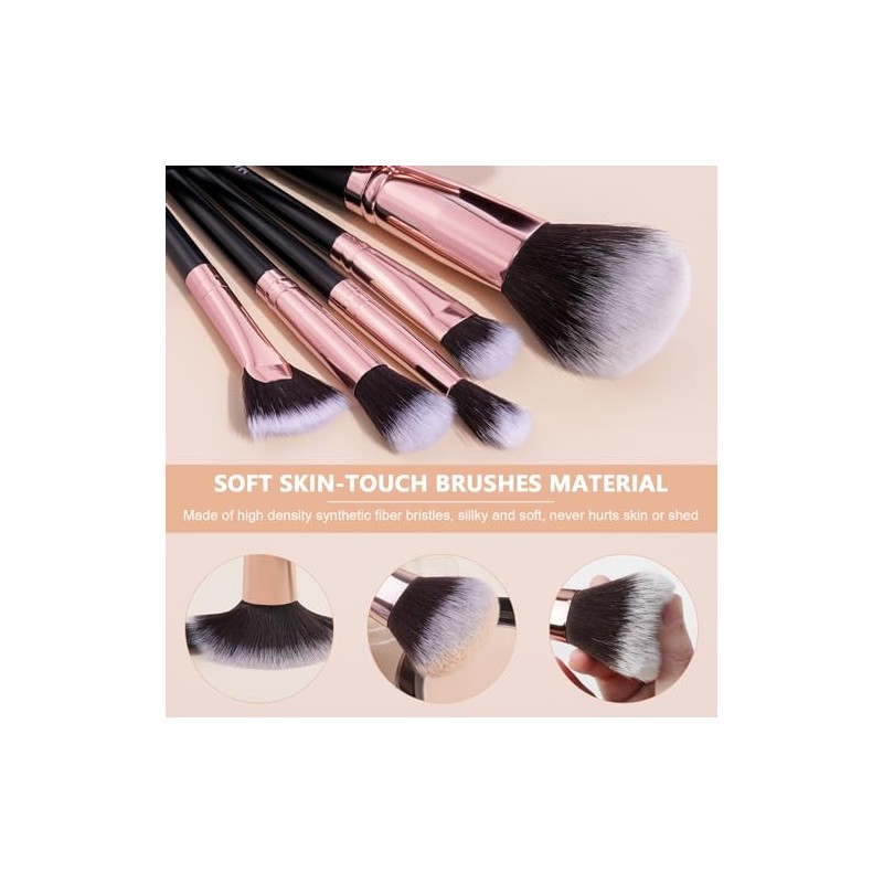 Brochas de Maquillaje Profesional 20 Piezas Set de Brochas Maquillaje