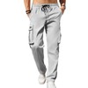 Mancozy Men's Casual Cargo Sweatpants Waist Drawstring Joggers Tactical Loose