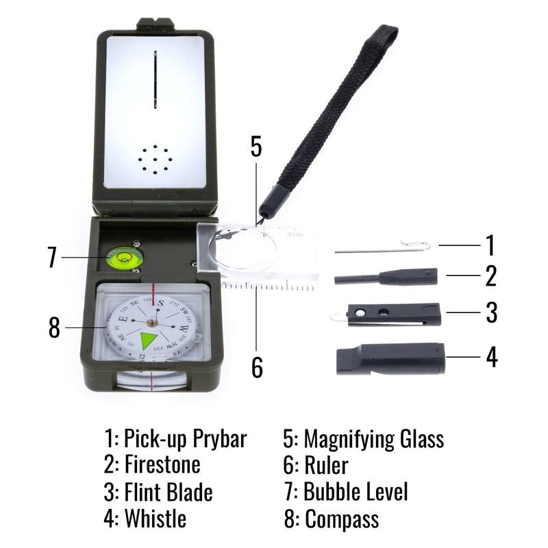 ASR Outdoor 10 in 1 Compact Survival Kit Camping Hiking