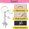 Shoyisenka 2 Pcs Moon Star Keychain, Car Key Keychain, Star