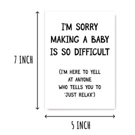 SMHGifts I'm Sorry Making A Baby Is So Difficult Card - IVF, Miscarriage, Infertility Support Card - Sympathy Occasion