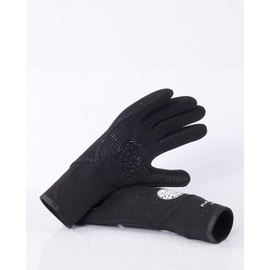 Rip Curl 2023 Flashbomb 3/2 mm 5 Finger Glove WGL1CF Black Glove Size S