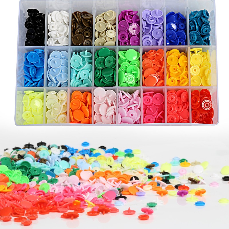 LIHAO Snap Buttons, 375 Pairs with Hammers, Plus Snaps, Handicap,