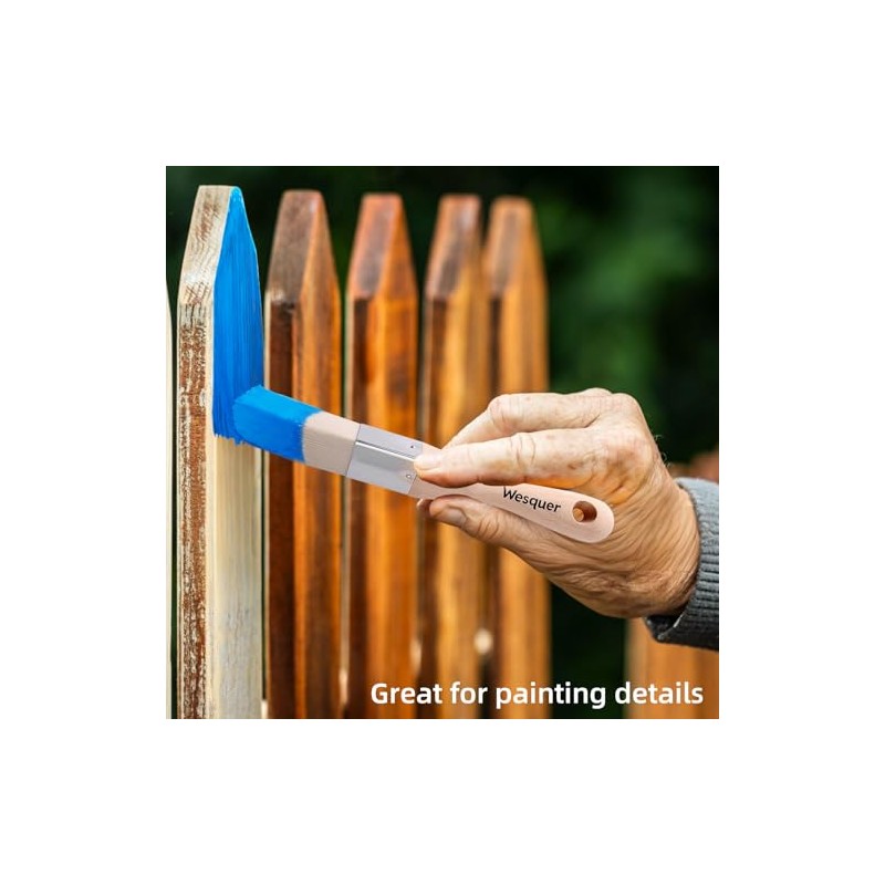 Wesquer 3-Pack 1Inch Paint Brush for Detail Work - Triangle,