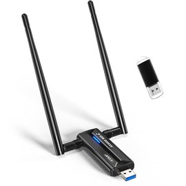 EDUP - Adaptador USB 3.0 WiFi 6E para PC, AX3000M, Mt7921au, 802.11ax, Tri-Band 6G/5G/2.4GHz, tarjeta de red inalámbrica Wi-Fi Dongle, compatible con Windows 11/10 (driver de instalación) y Linux