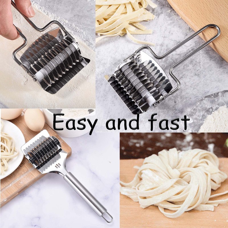 Pasta Noodle Cutter Stainless Steel Pasta Spaghetti Maker Noodle Lattice