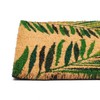 Tropical Green Palm Welcome Mat, Natural Coir Doormat (30 x