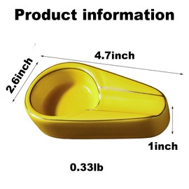 Cigar Ashtray, Handmade Gilt Ceramic Cigar Ashtray, Outdoor Accessories (Yellow)