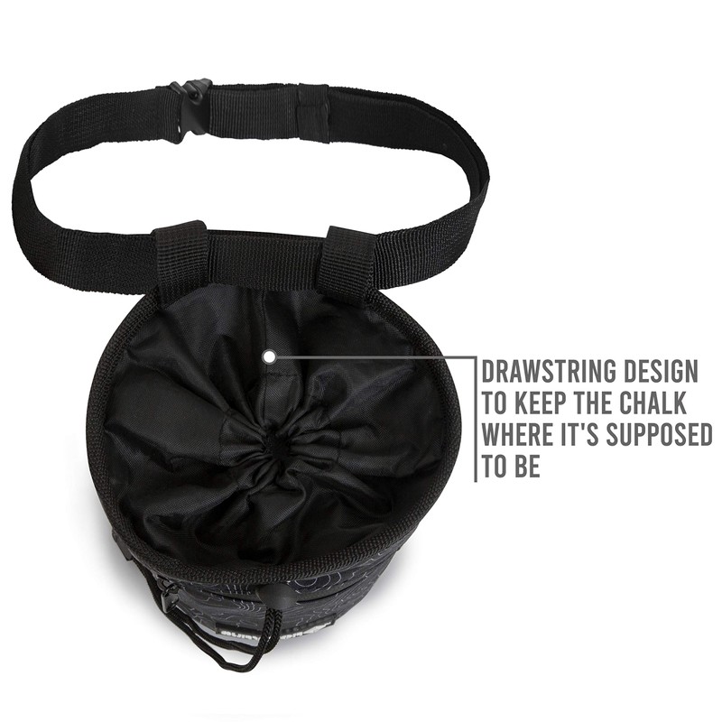 SURVIVOR Chalk Bag - Draw String Closure, 2 Zippered Pockets
