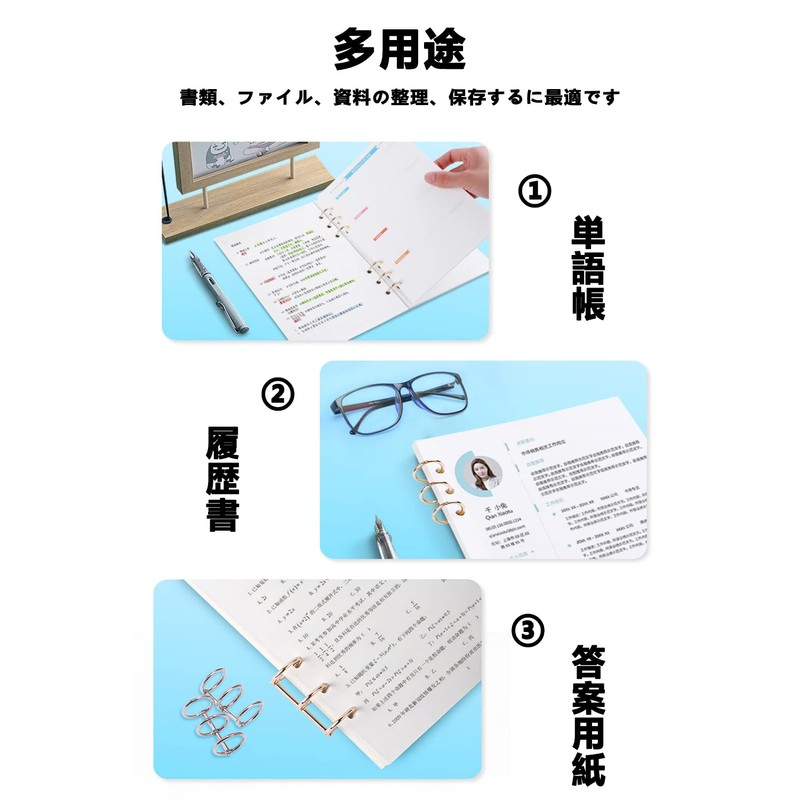 YFFSFDC Loose Leaf Binder Ring Binder Binder Binding Jig Hole