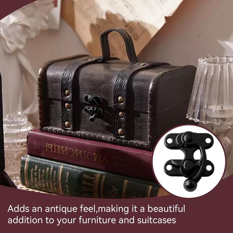 Pack of 2 Box Closure, Small Locking Hook Chest, Clasp