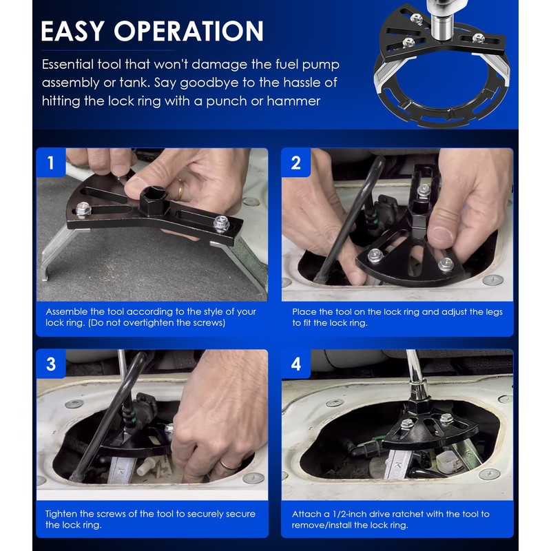 Yoursme Fuel Pump Removal Tool, Universal Fuel Tank Lock Ring