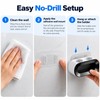No-Drill Wall Mounted Toothbrush Holder – Self-Adhesive Plastic Bathroom Organizer